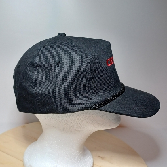 Vtg CERTIFIED Embroidered Black Baseball Cap Hat SnapBack Adult Size - Picture 4 of 6